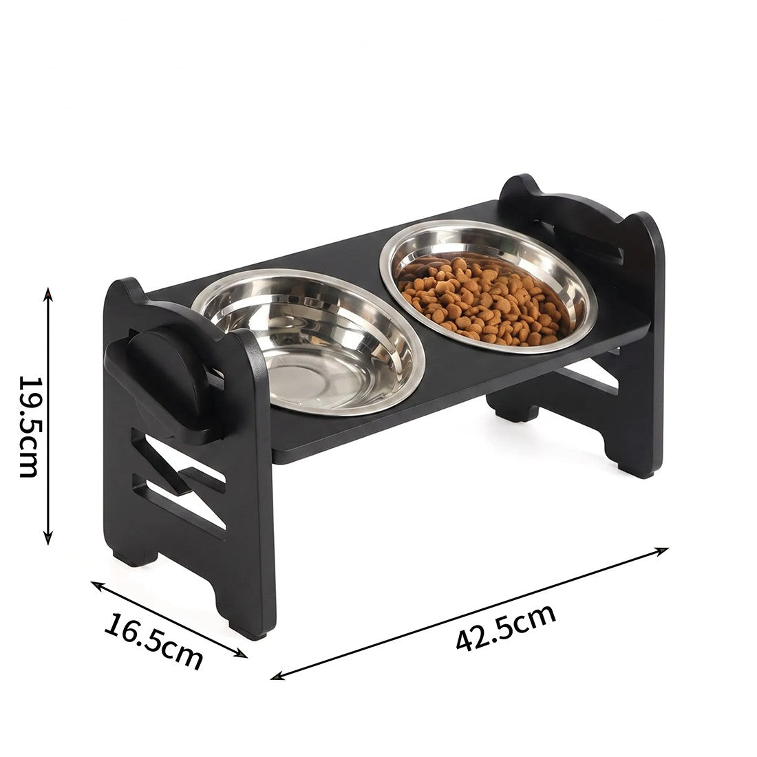 Adjustable raised dog feeding stand – view 10