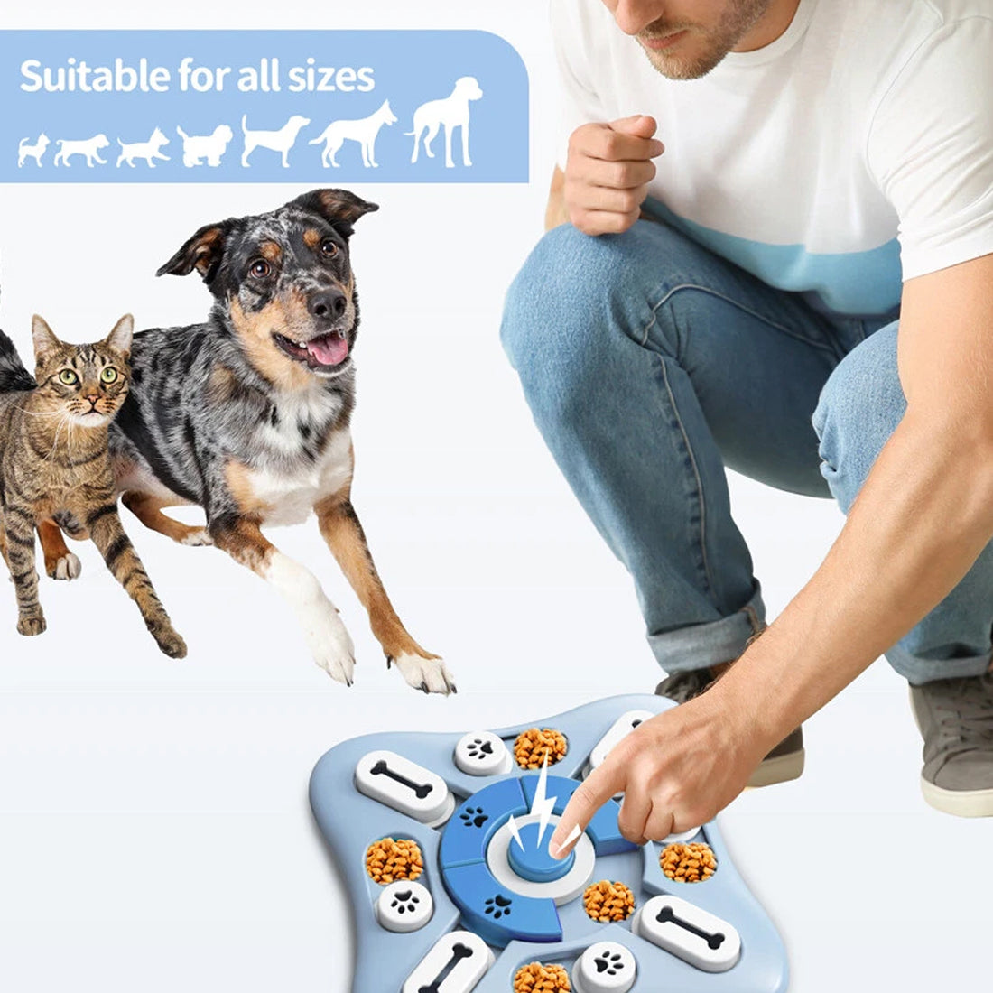 3-level dog puzzle treat toy – view 8