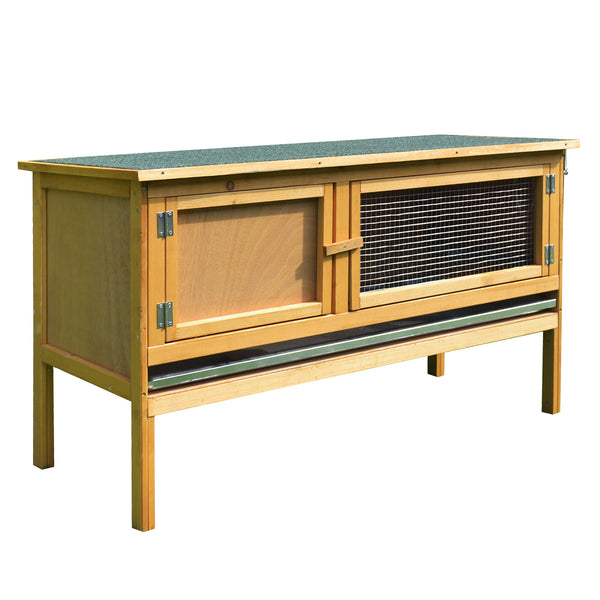 Solid fir outdoor rabbit hutch
