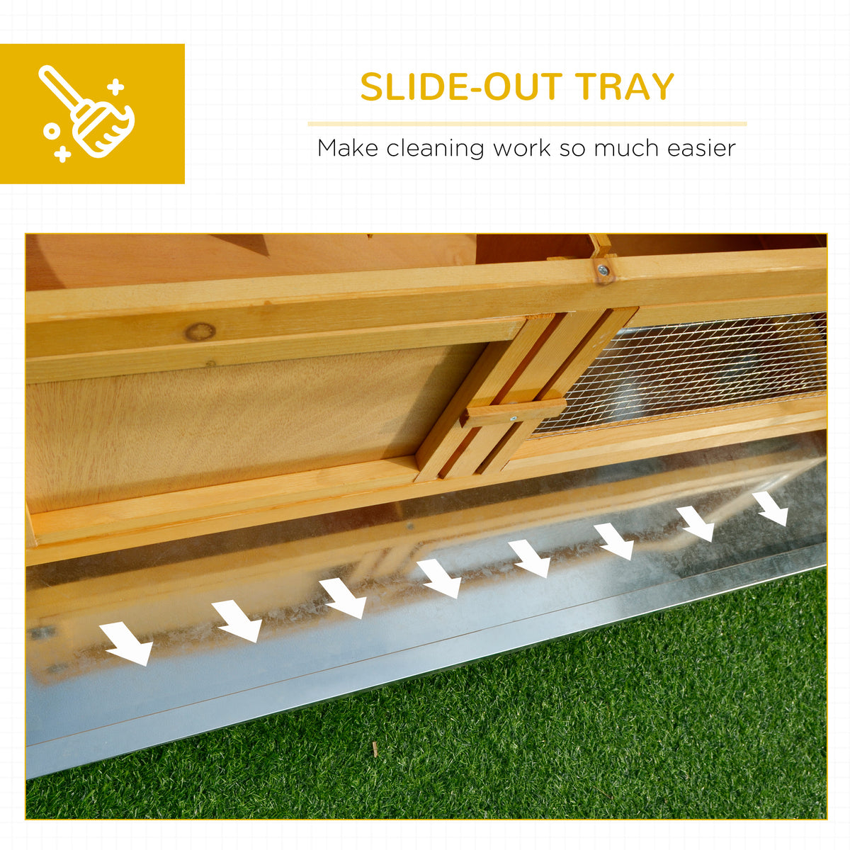 Solid fir outdoor rabbit hutch – view 5