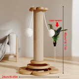 Tall natural sisal cat scratching post – view 6