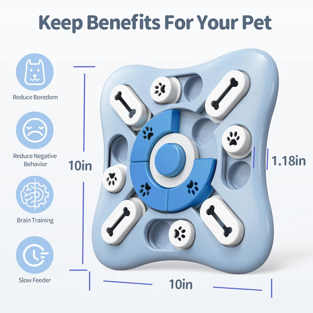 3-level dog puzzle treat toy – view 2