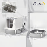 PawHut large stainless steel litter box – view 4