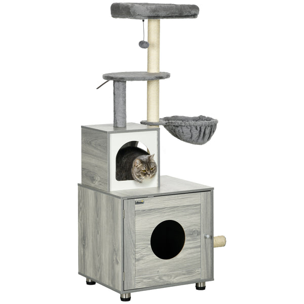 Enclosed cat litter box and cat house