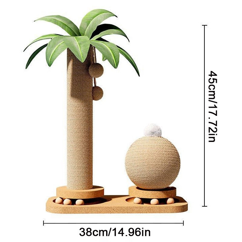 Compact sisal cat tree tower – view 6