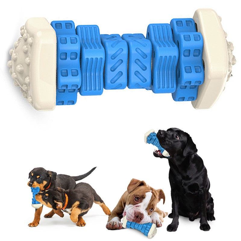 Tough squeaky treat-dispensing dog chew toy – view 7