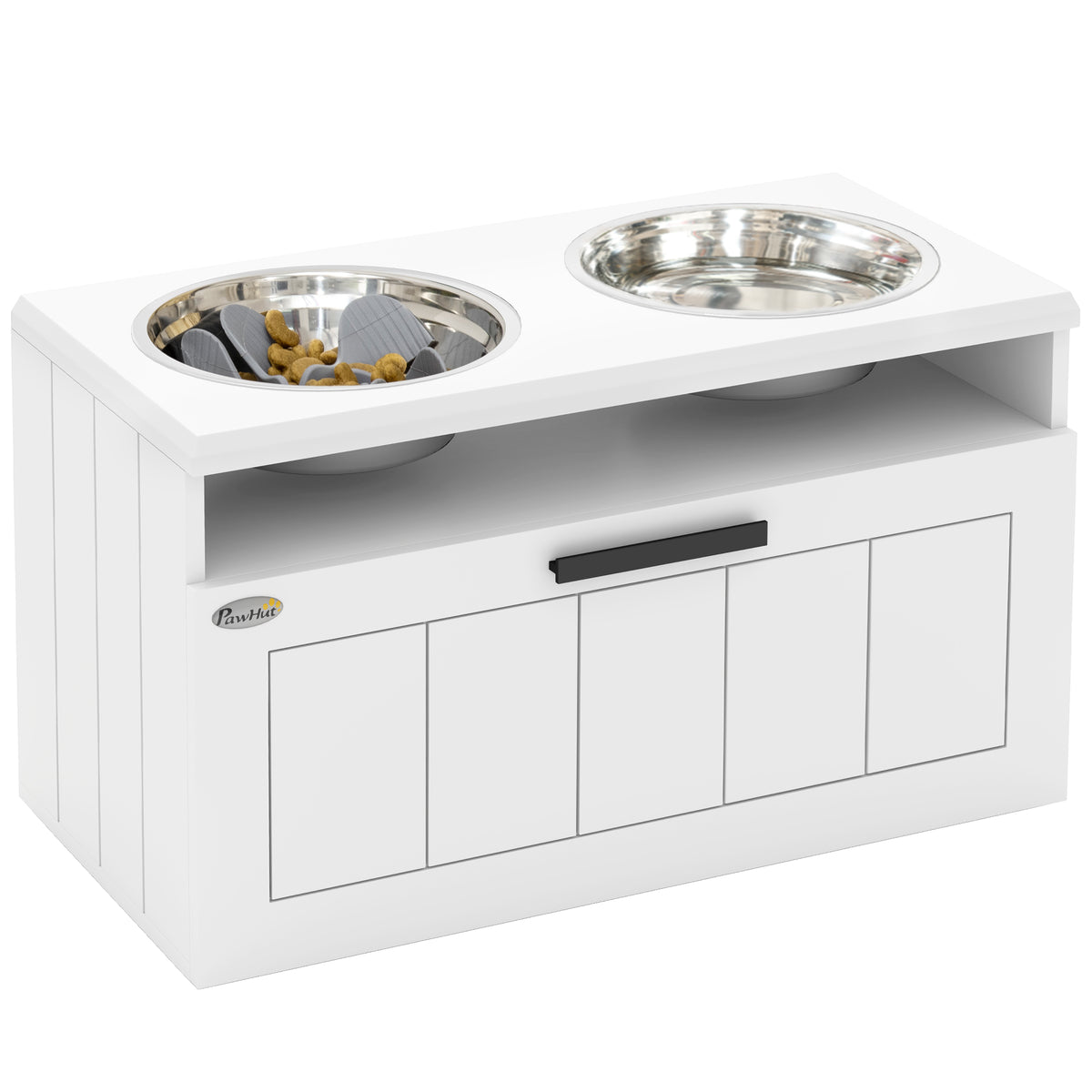PawHut raised slow-feed dog bowl station