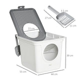 Enclosed high-side cat litter box – view 3