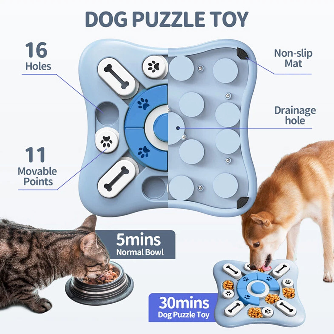 3-level dog puzzle treat toy – view 9