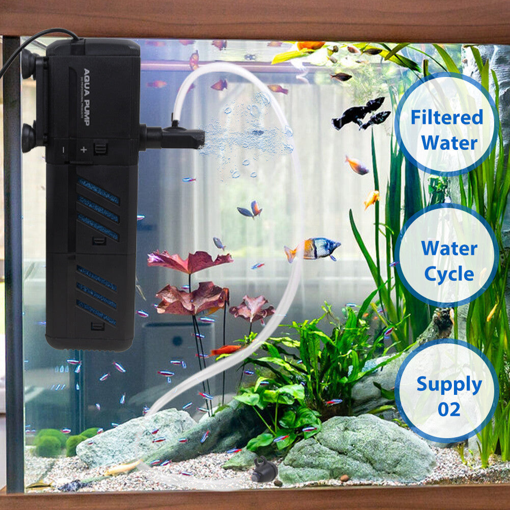 Submersible internal aquarium filter pump – view 5