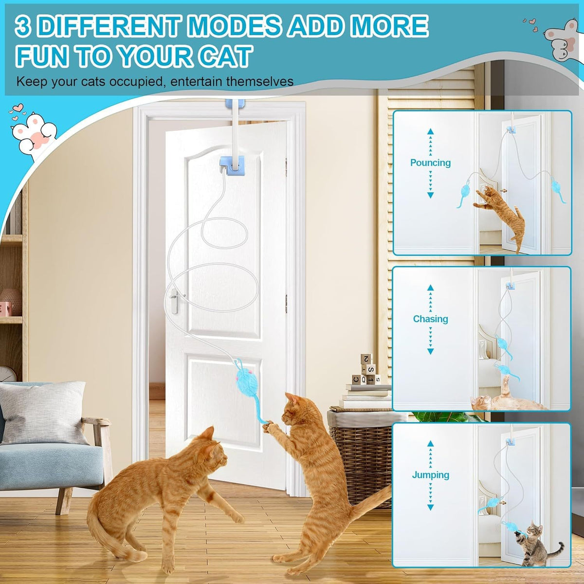 Rechargeable electric cat teaser toy – view 2