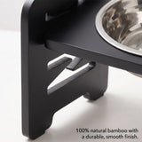 Adjustable raised dog feeding stand – view 3