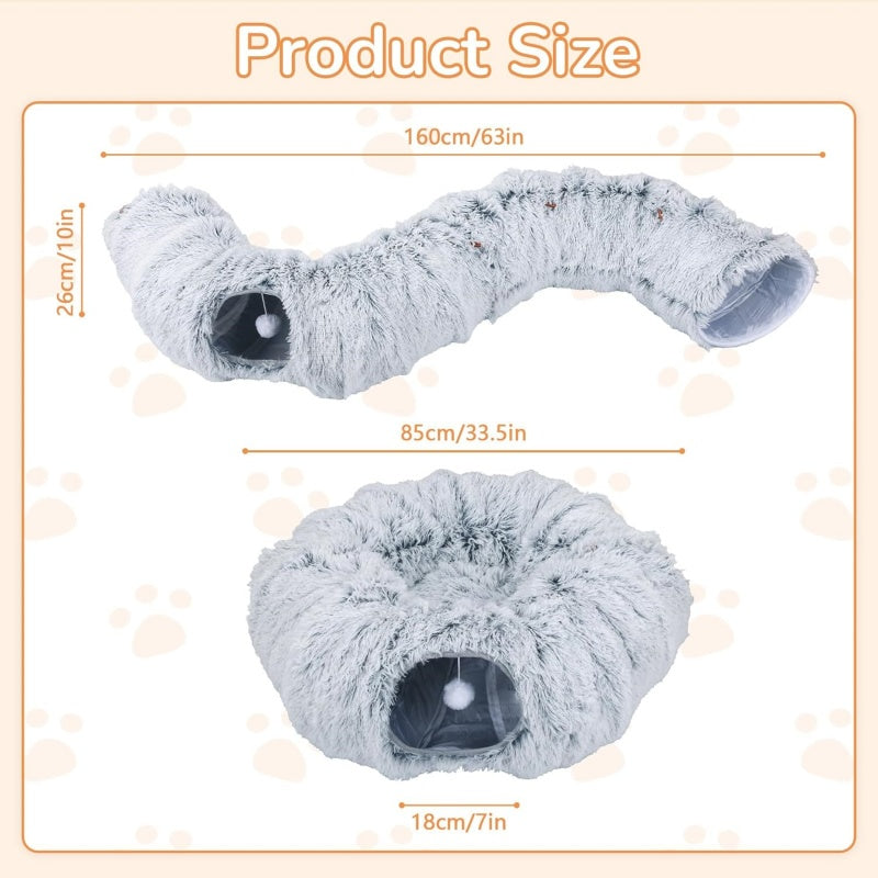 Transformable cat tunnel bed – view 2