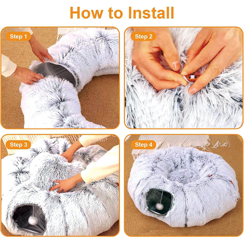 Transformable cat tunnel bed – view 10