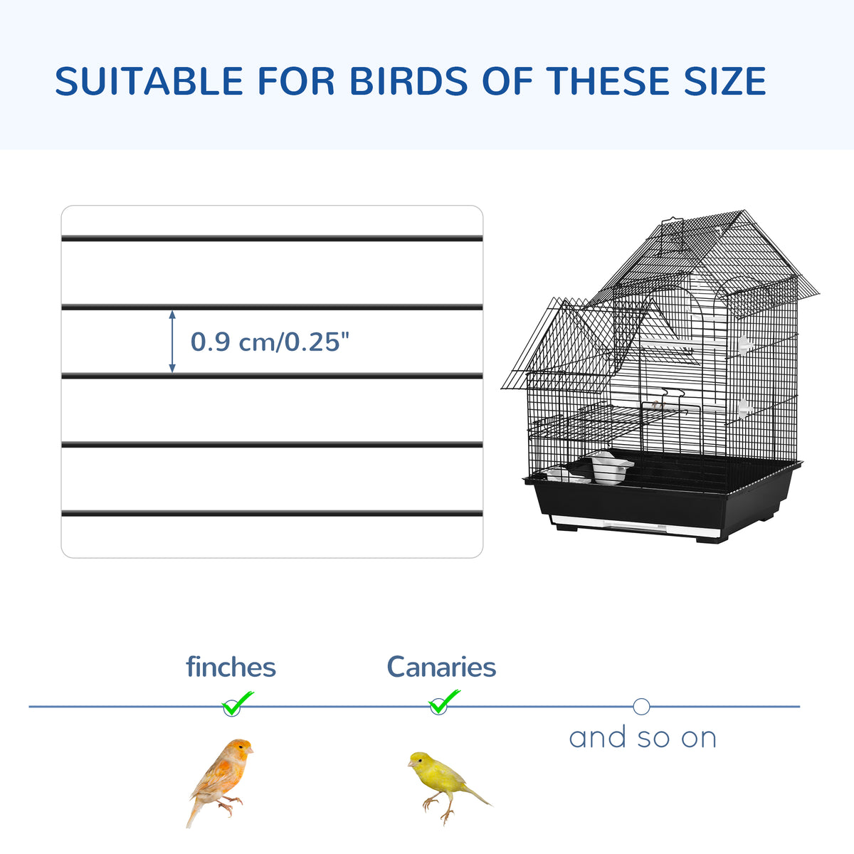 47cm canary and finch bird cage – view 4