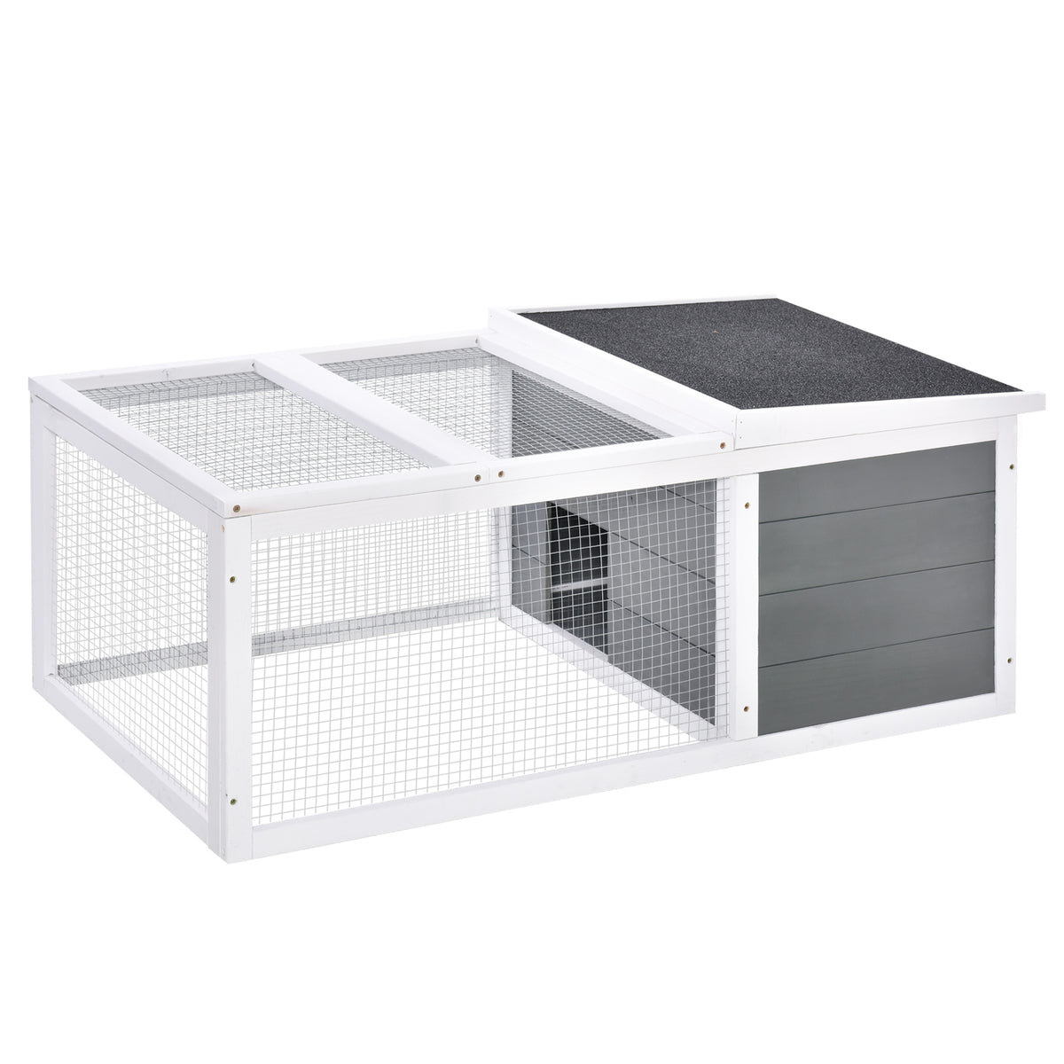Wooden rabbit and guinea pig hutch
