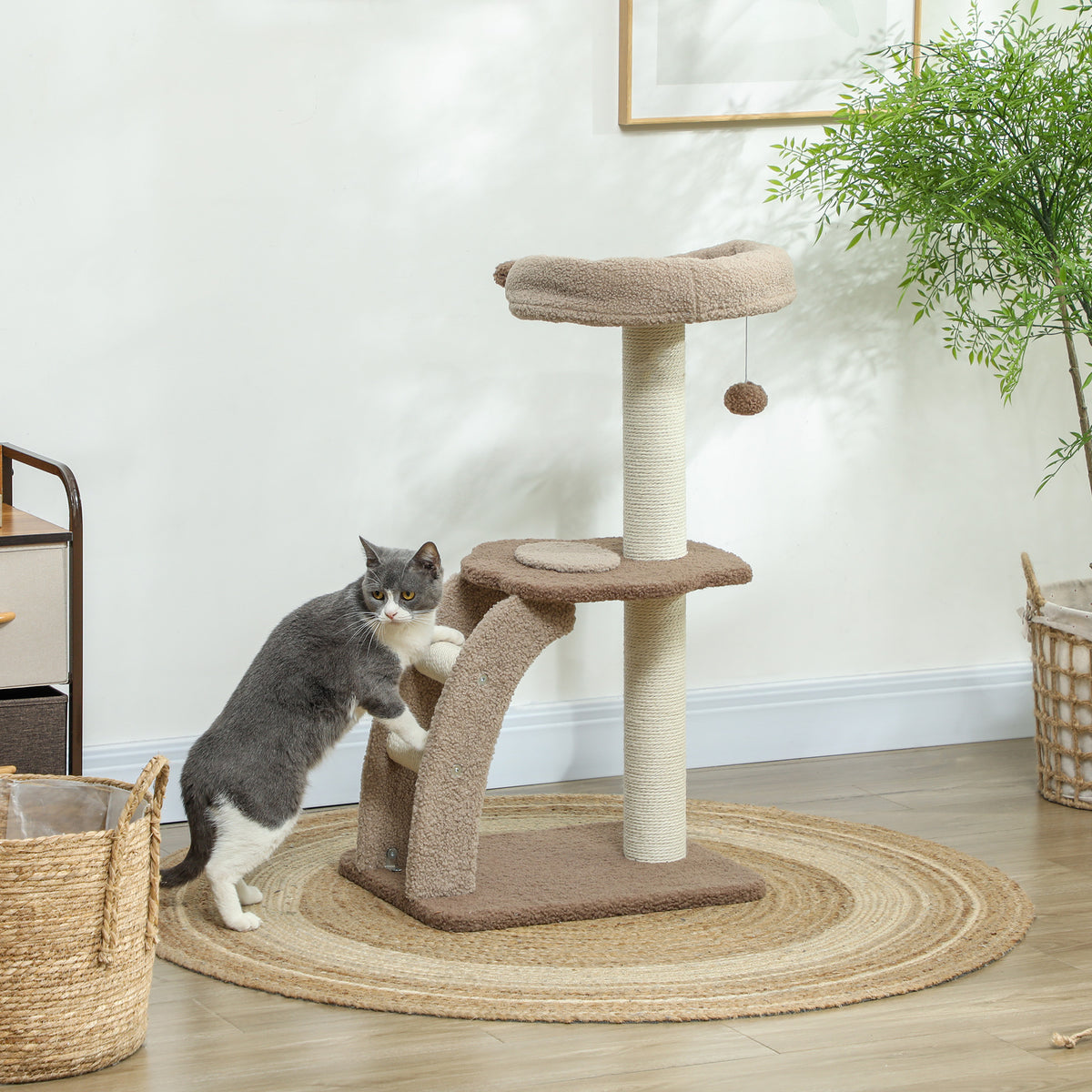 88cm indoor cat tree with sisal posts – view 4