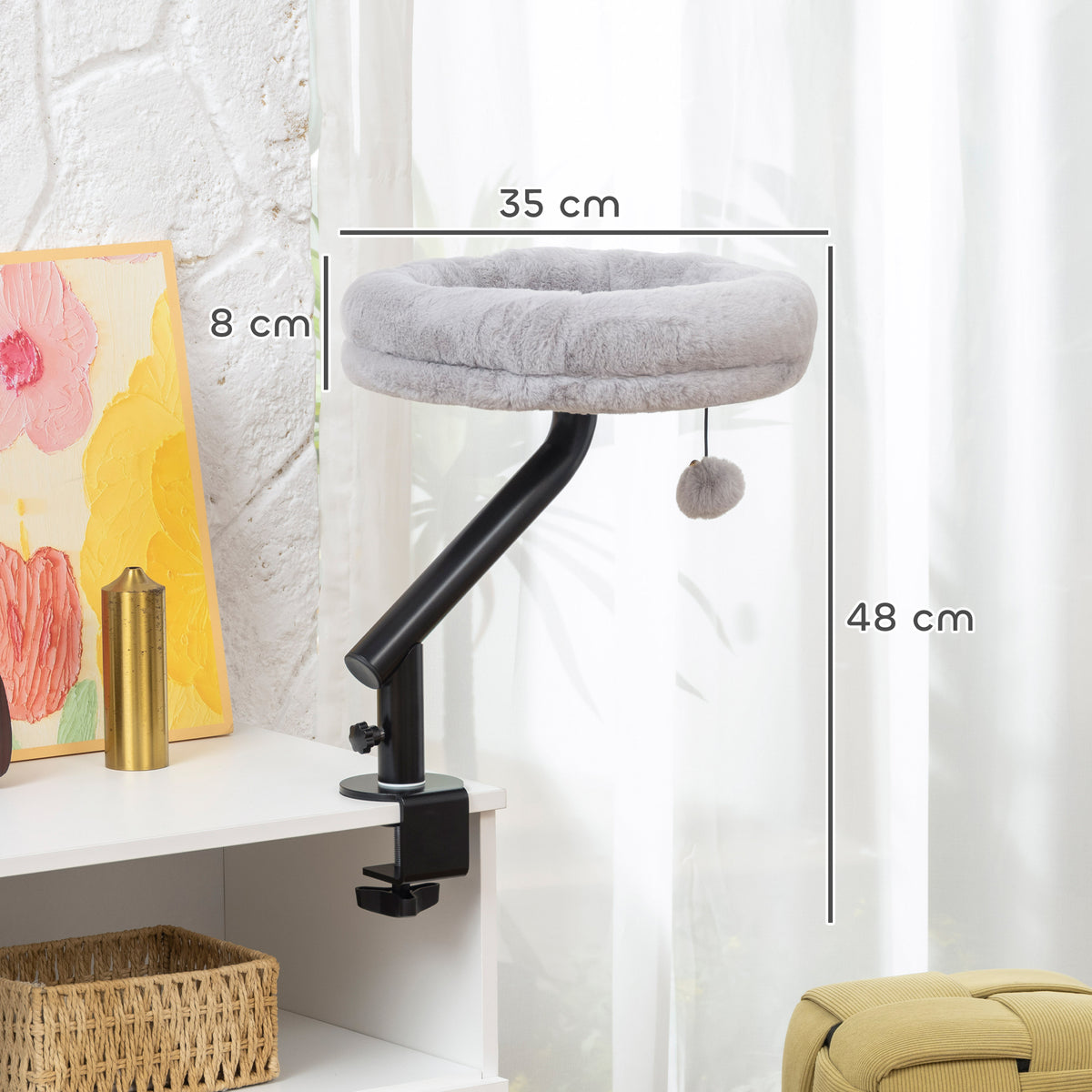 360° rotatable cat desk hammock bed – view 6