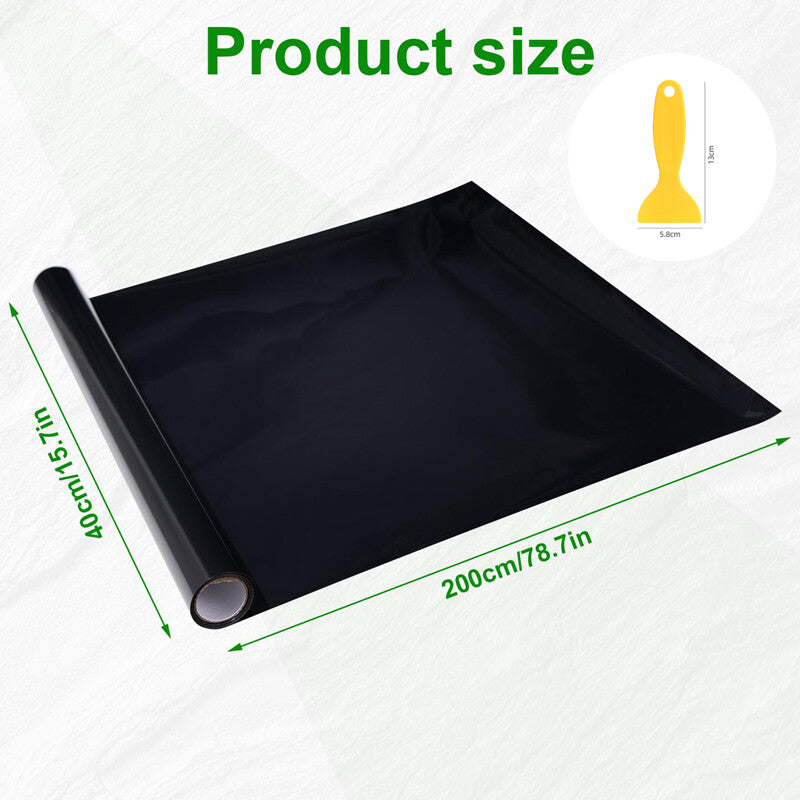 Black static-cling aquarium background – view 3