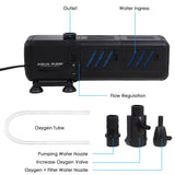 4-in-1 aquarium internal filter pump – view 2