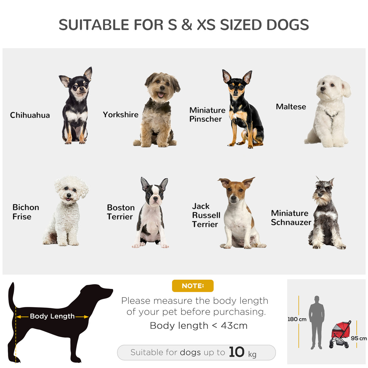 Foldable pet stroller pushchair – view 2