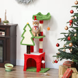 120cm festive green Christmas cat tree – view 10