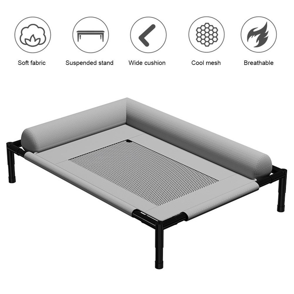 Orthopaedic elevated cooling mesh dog bed – view 2