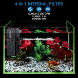 Submersible internal aquarium filter pump – view 3