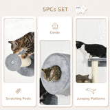 5-piece cat wall furniture set – view 4