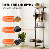 Raised pet feeding station with storage drawer – view 3