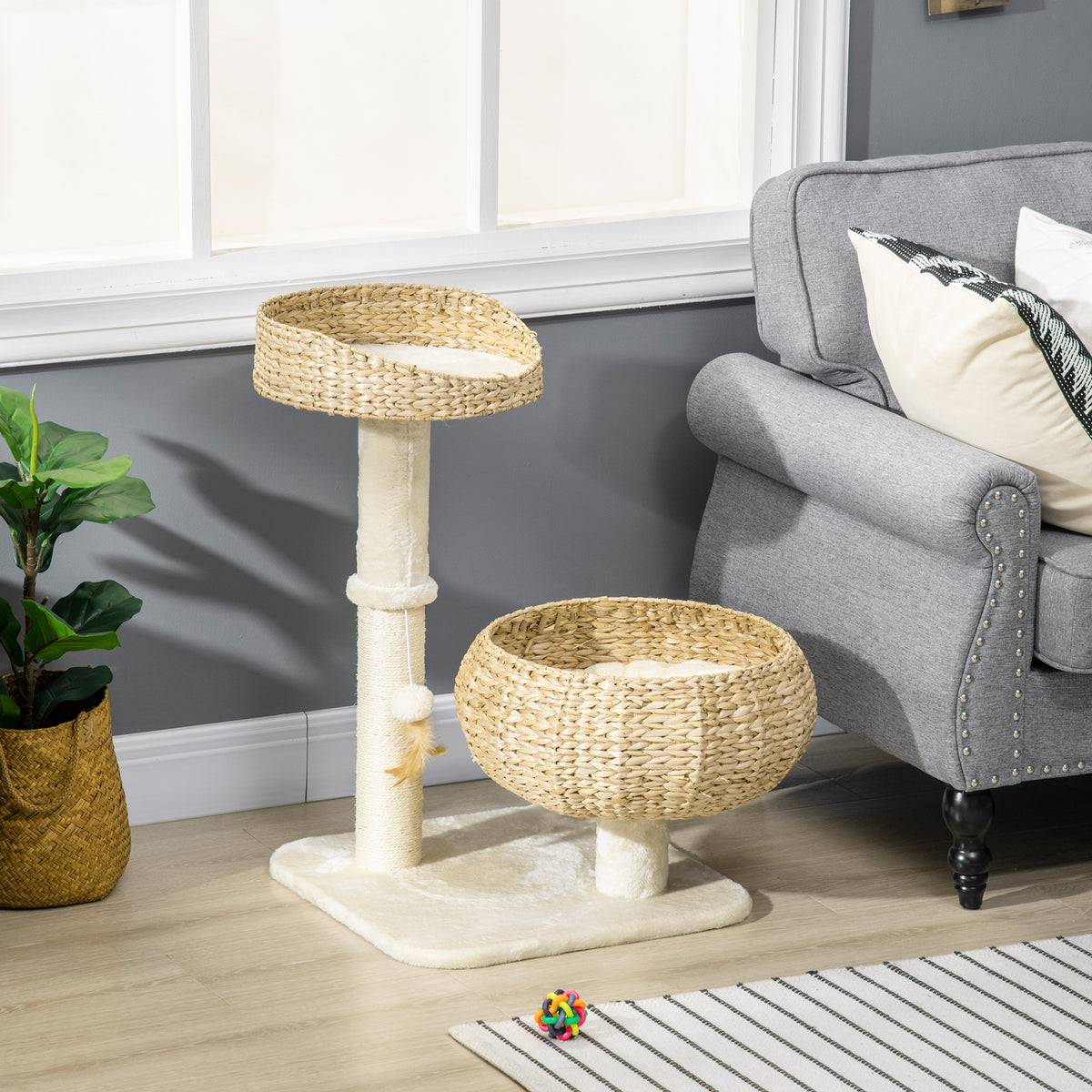 72cm cat tree kitten tower – view 2