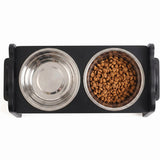 Adjustable raised dog feeding stand – view 6