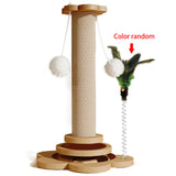 Tall natural sisal cat scratching post – view 4