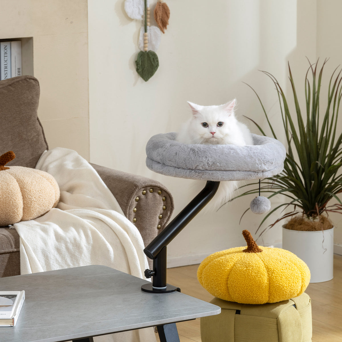 360° rotatable cat desk hammock bed – view 9