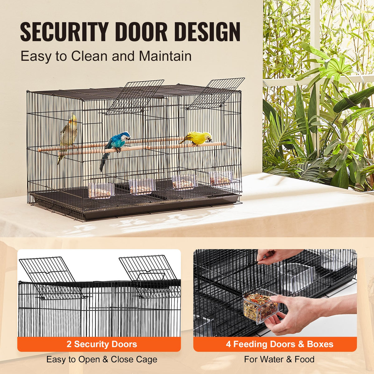 18in parakeet flight cage with divider – view 3