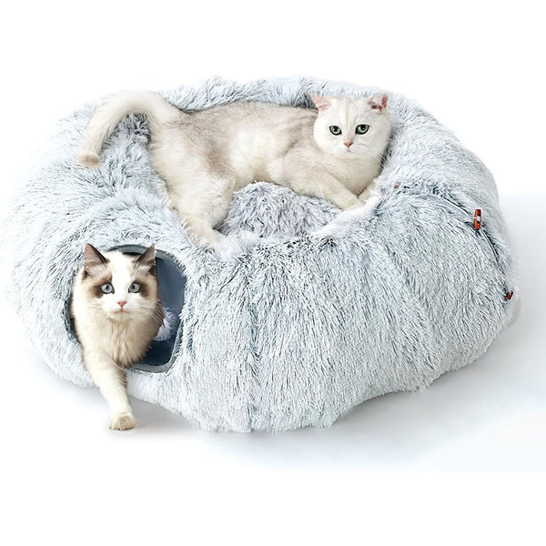 Transformable cat tunnel bed