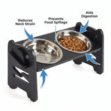 Adjustable raised dog feeding stand – view 9