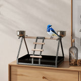 PawHut wooden parrot perch stand – view 2