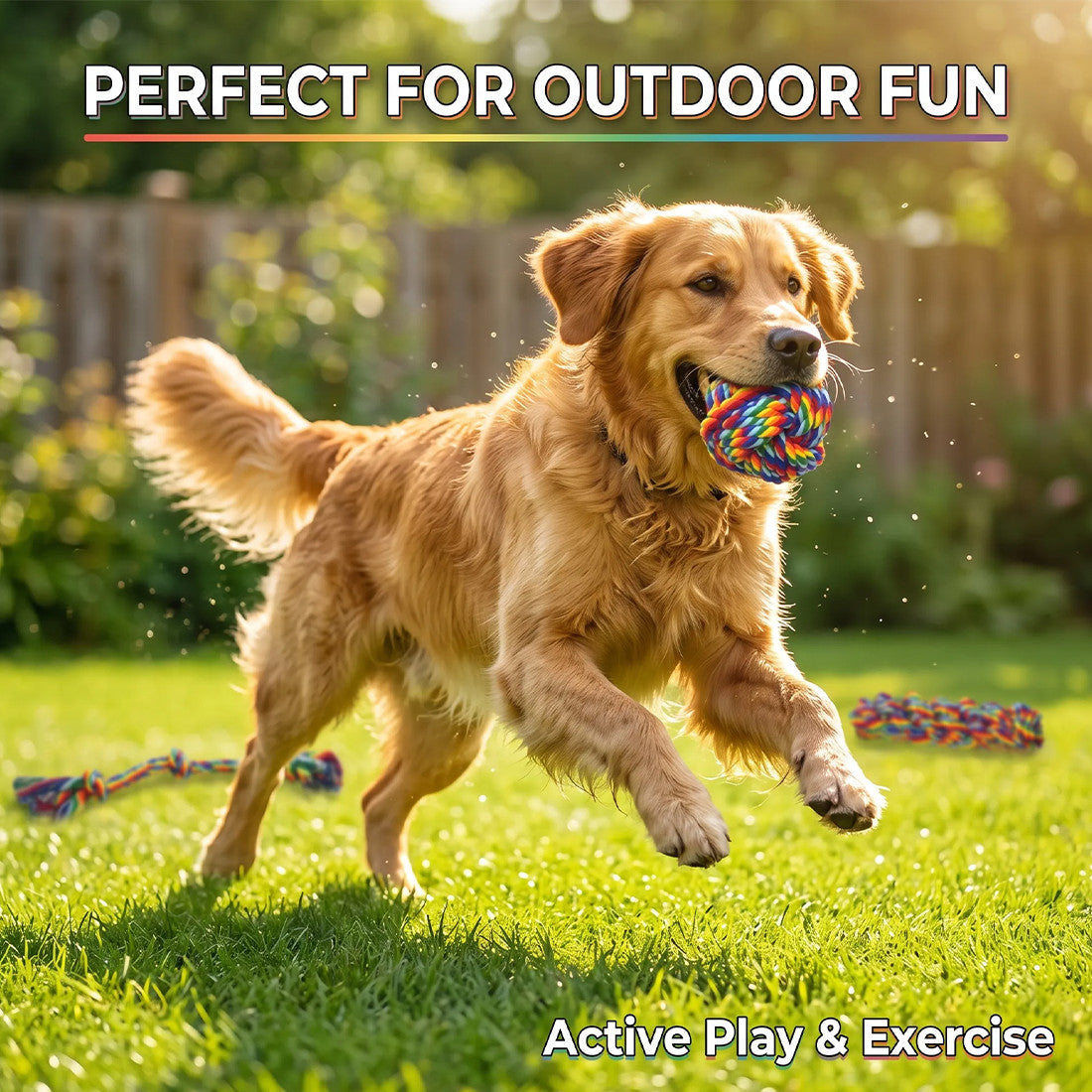 6-piece cotton rope dog toy set – view 3