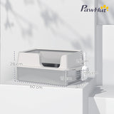 Stainless steel cat litter box with detachable rim – view 5