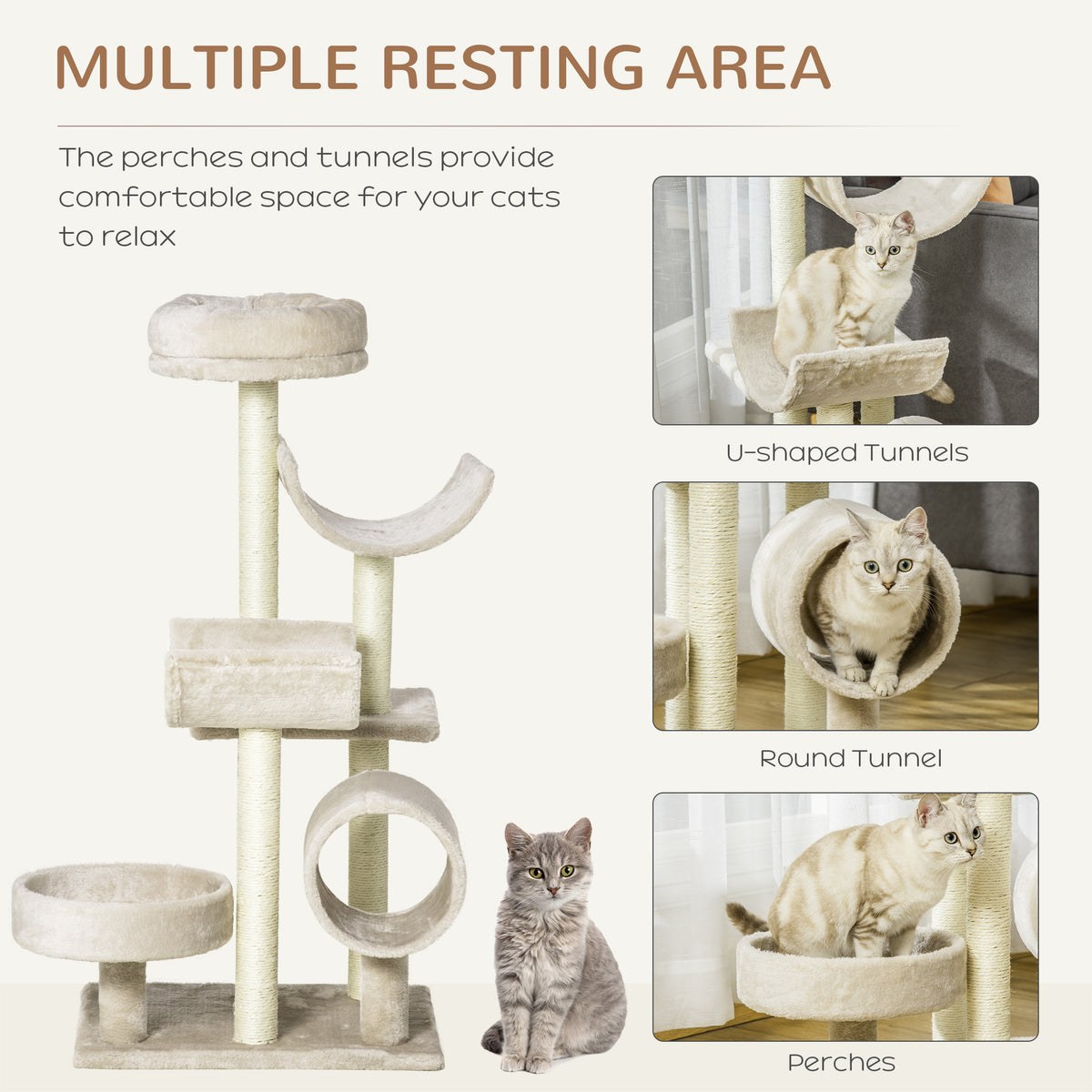 105cm cat tree activity centre – view 3