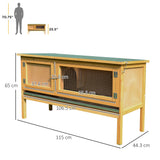 Solid fir outdoor rabbit hutch – view 4