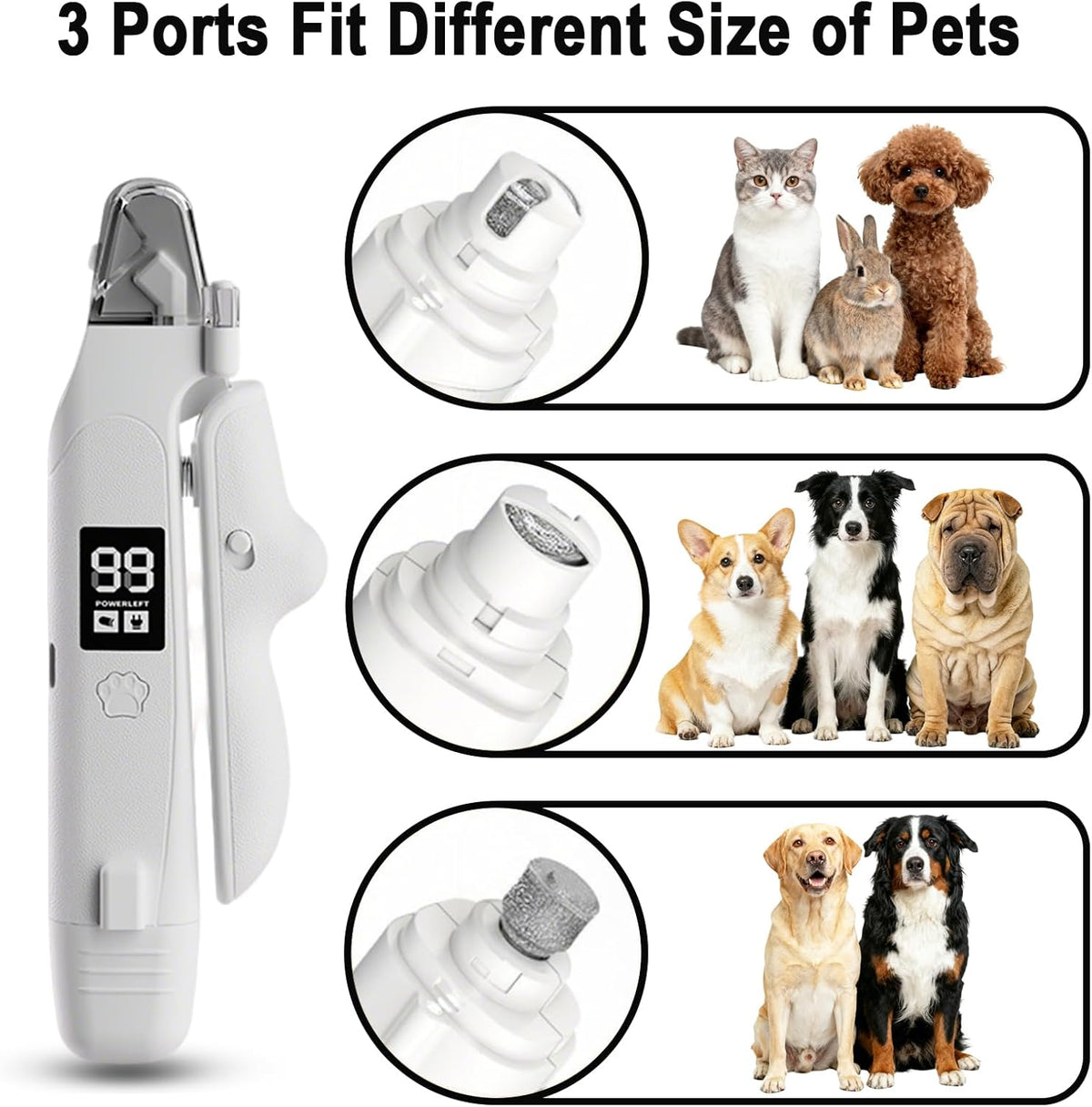 2-in-1 LED pet nail clipper and grinder – view 3