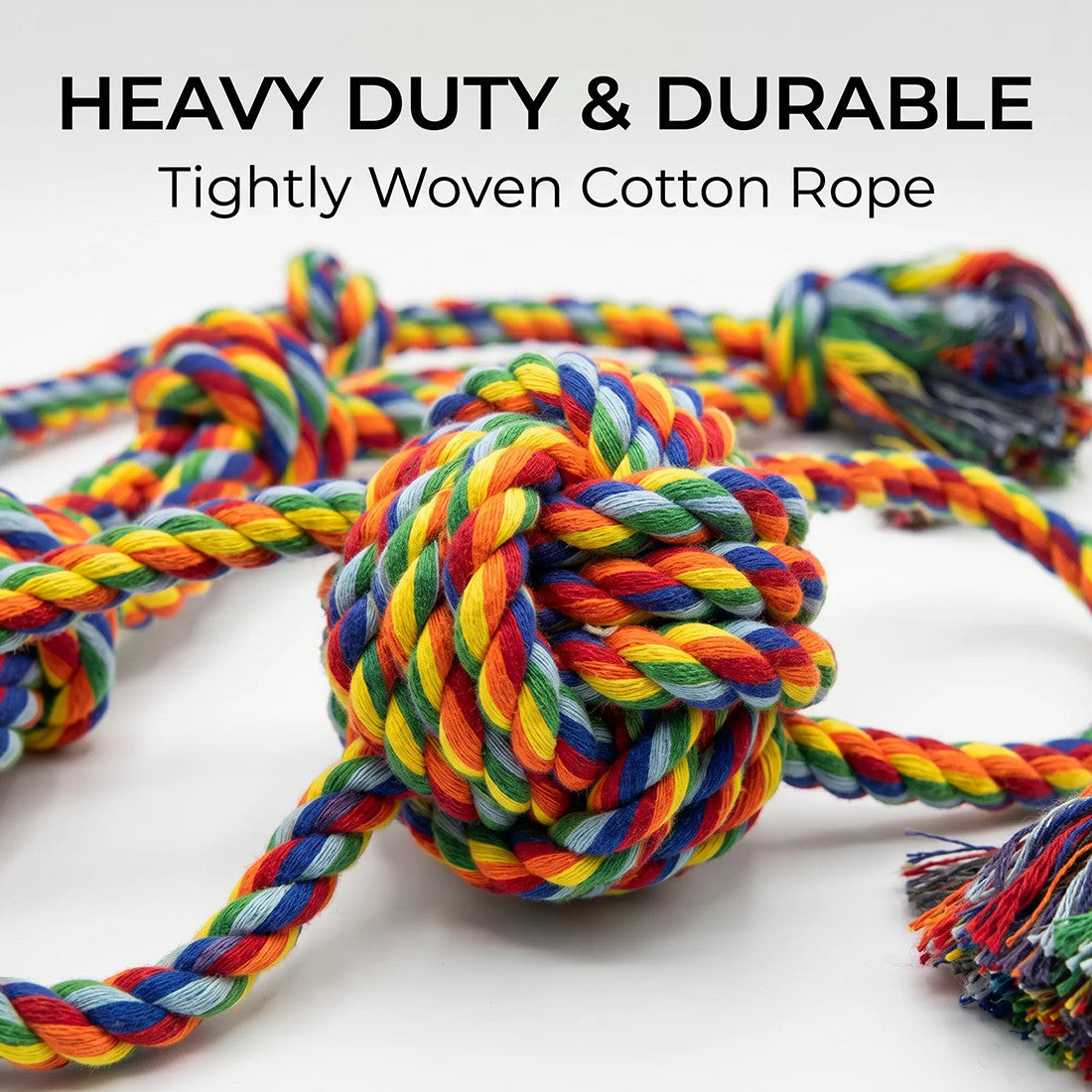 6-piece cotton rope dog toy set – view 5