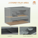 Multi-level wooden hamster cage – view 5