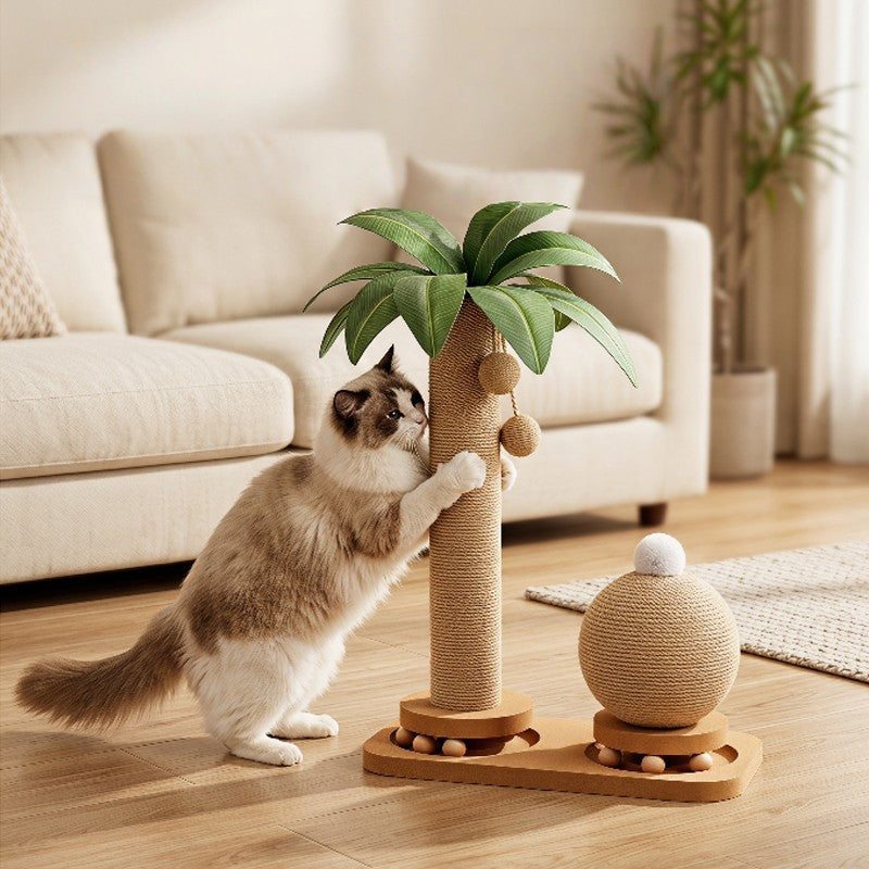 Compact sisal cat tree tower – view 4