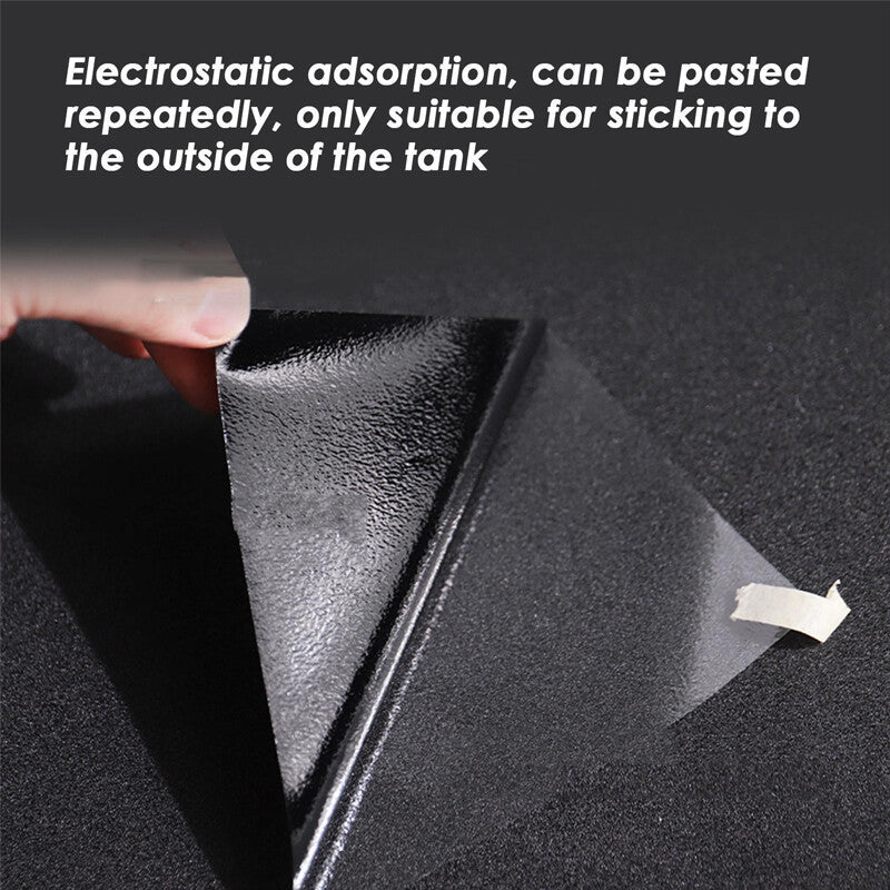 Black static-cling aquarium background – view 7