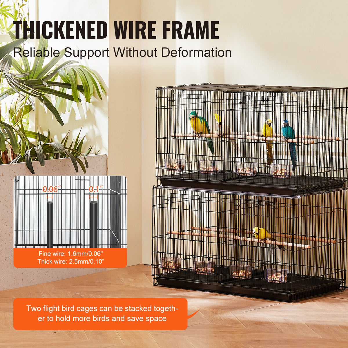 18in parakeet flight cage with divider – view 6