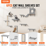 6-piece wall-mounted cat shelf set – view 3