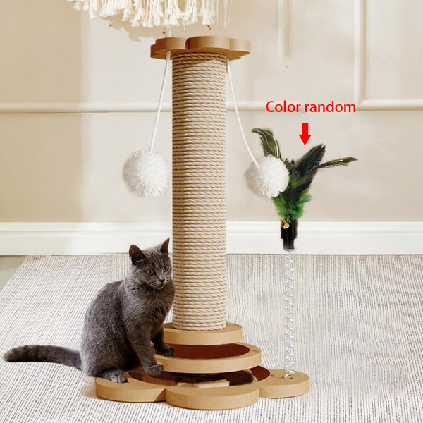 Tall natural sisal cat scratching post